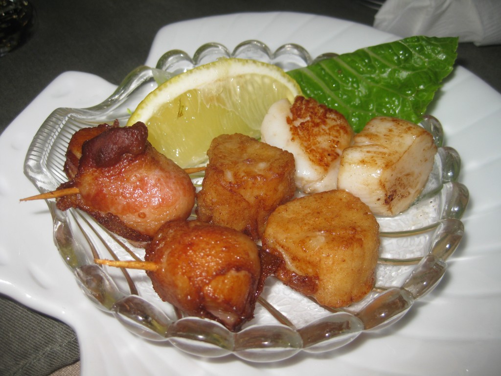 "Scallops Three Ways" at Mariner's Landing