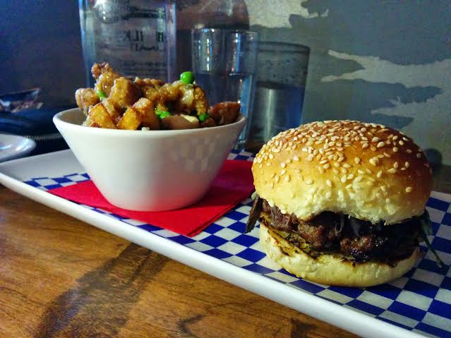 Steakhouse Slider and Chicken Dinner Poutine from 2 Doors Down