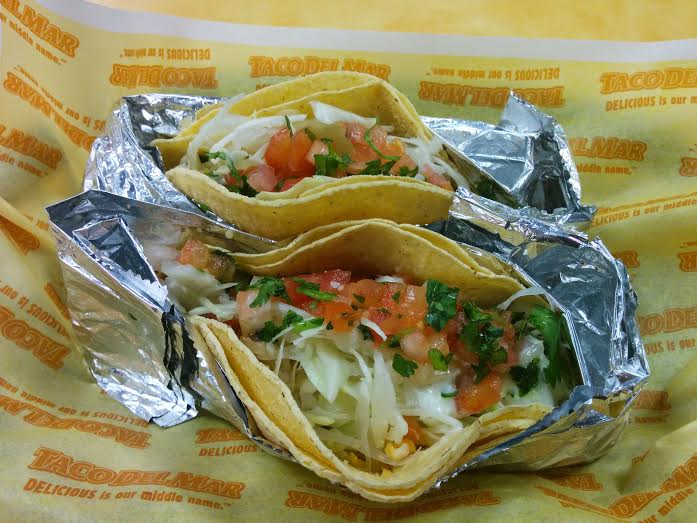 Taco Del Mar specializes in fish tacos - $5 for two on Fridays